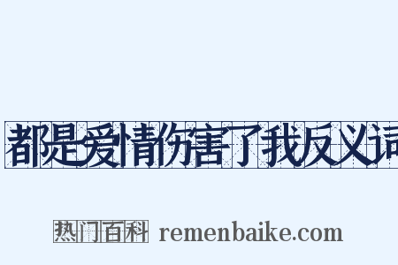 都是爱情伤害了我反义词是什么意思的图片